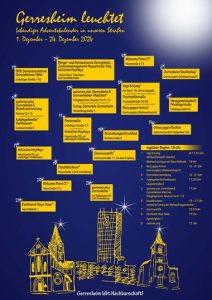 Plakat Gerresheim leuchtet. Quelle: cima 2024